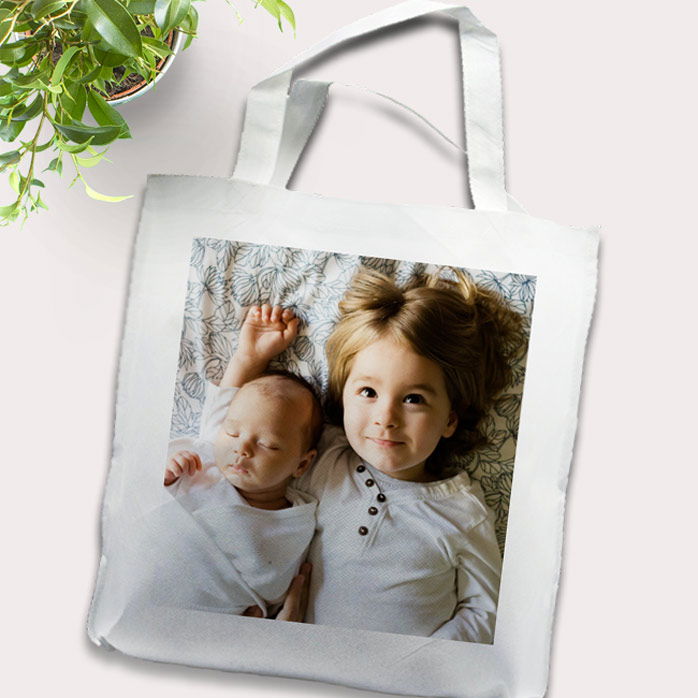 Canvas Tote Bag 38x40cm with photo panel 10870