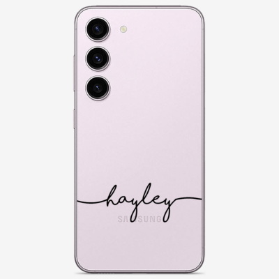 Personalised Galaxy S23 Clear Soft Silicone Case