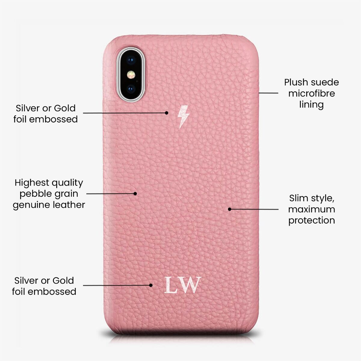 iPhone SE 2020 Genuine Leather Monogram Case