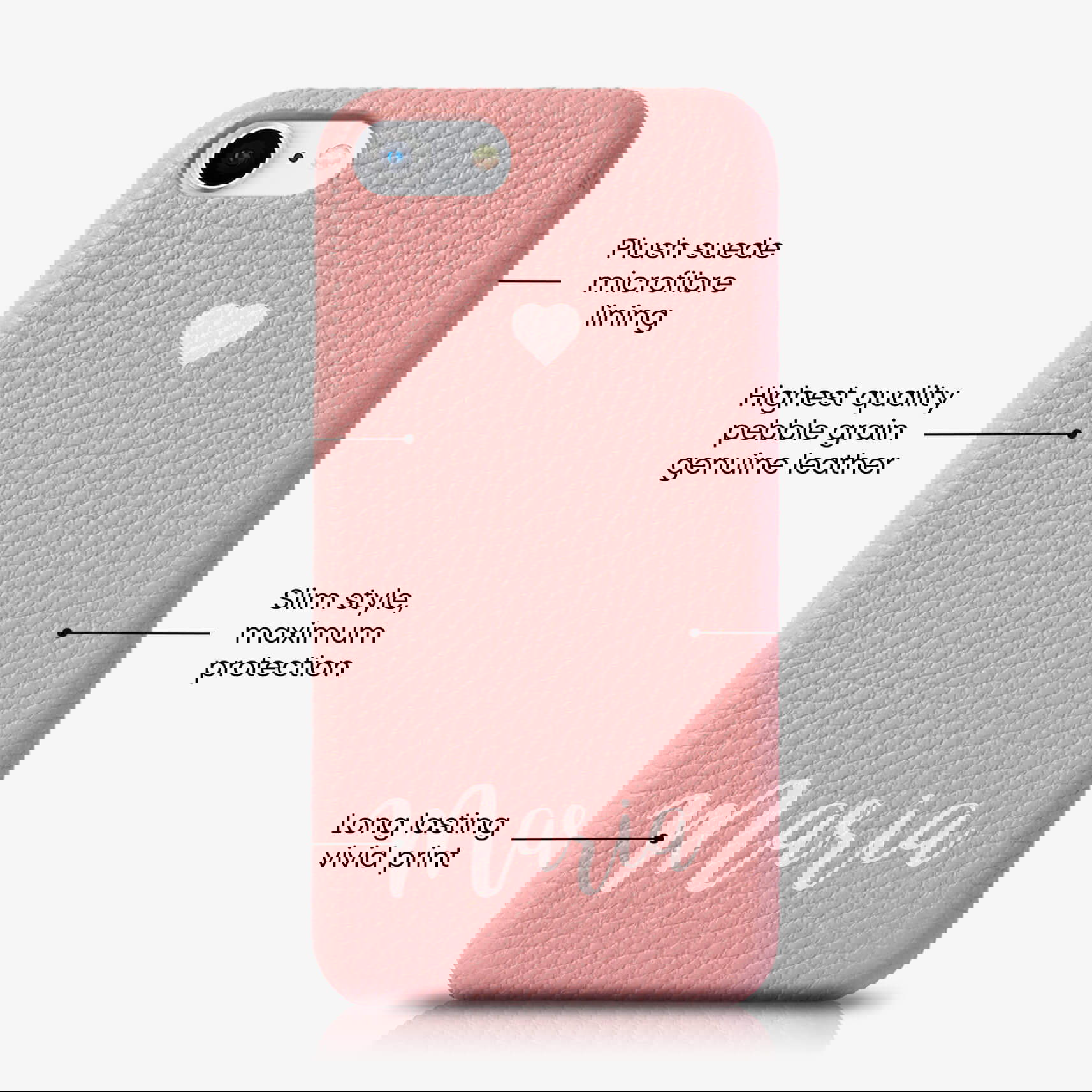 iPhone XS Genuine Leather Printed Case 13861