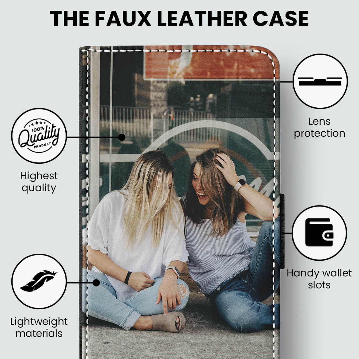 Our faux leather flip case exposed... Our faux leather flip case exposed...
